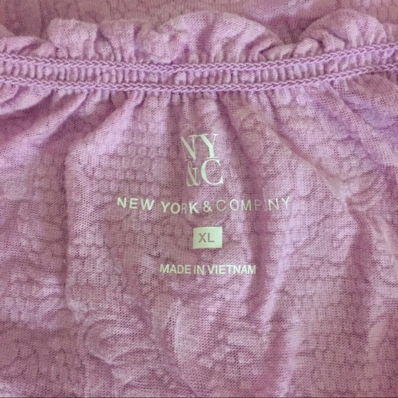 🚫SOLD🚫NY & Co Lavender Button Peasant Blouse - Picture 6 of 8